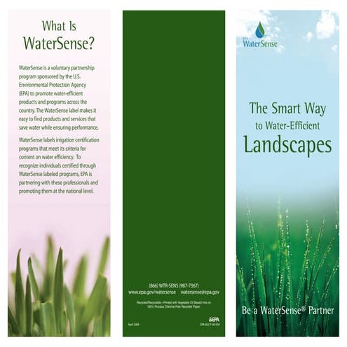 WaterSense 2.0: Expanding the Market for Water Conservation and ...