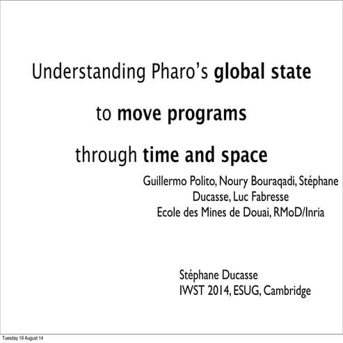 Understanding Pharo’s global state