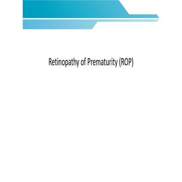 Retinopathy of prematurity