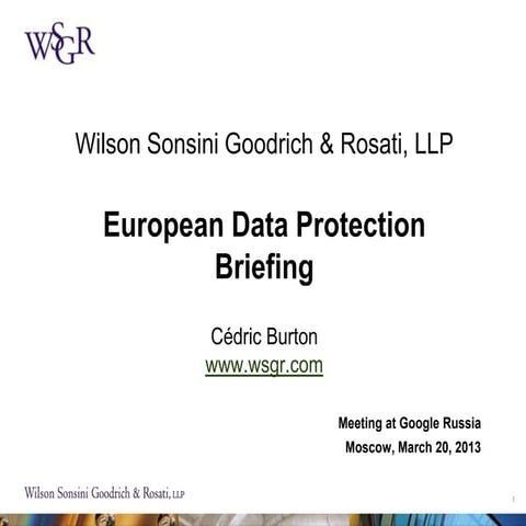 Wsgr   eu data protection briefing march 20 2013 - final