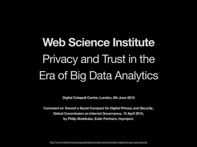 Discussing the Global Commision on Internet Governance statement, Toward a So...