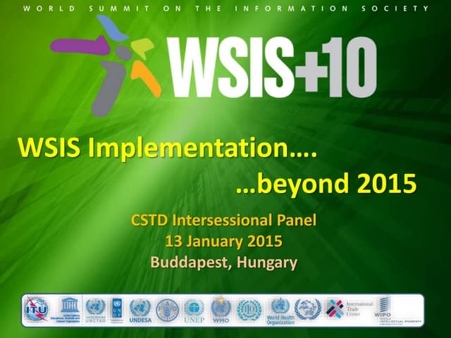 Presentation on WSIS Implementation beyond 2015