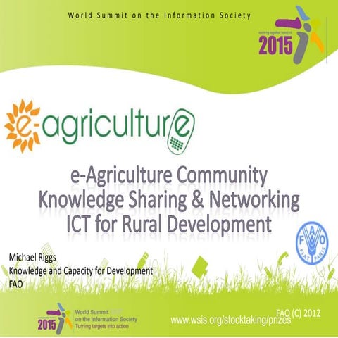 WSIS Project Prize 2012 e-Agriculture