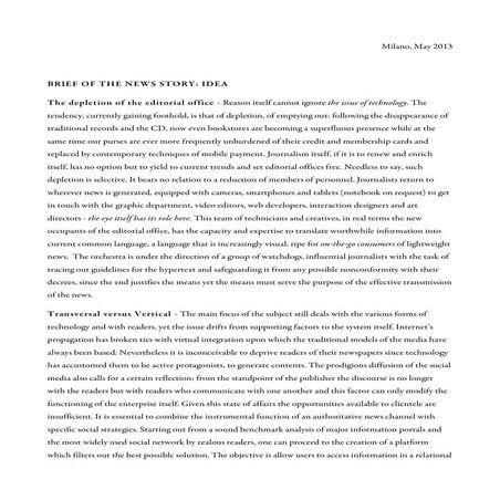 2013 PAPER - How the publishing industry will look like in the next few years