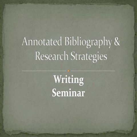 Writing Seminar Kanwit