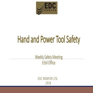 Hand and Power tools safety