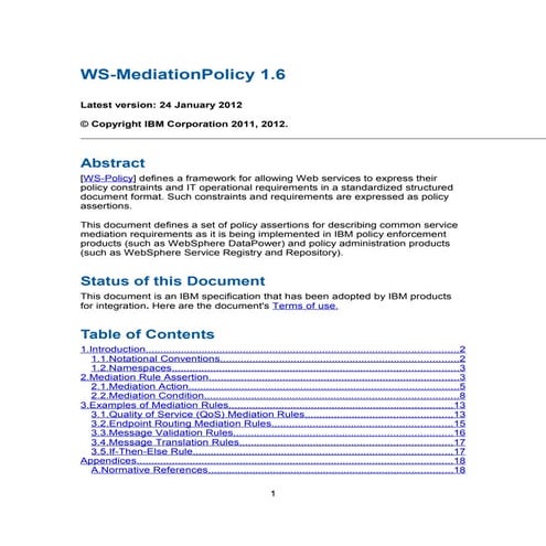WS-MediationPolicy 1.6