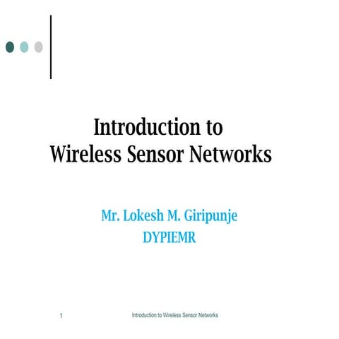 Wireless senson Network WSN Chapter-1.ppt