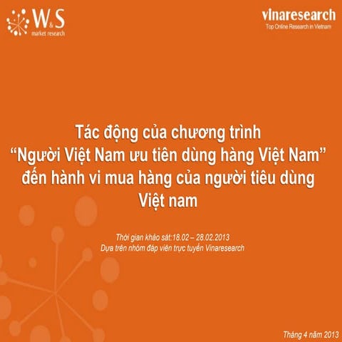 W&s nghien cuu_cuoc_van_dong_nguoi_viet_nam_uu_tien_dung_hang_viet_nam_2013