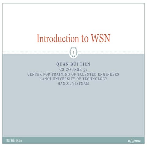 Tổng quan,ứng dụng mạng cảm biến không dây