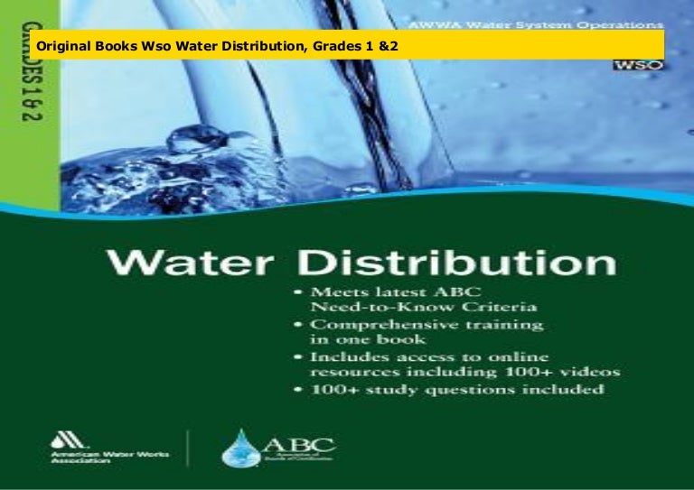 Original Books Wso Water Distribution, Grades 1 & 2