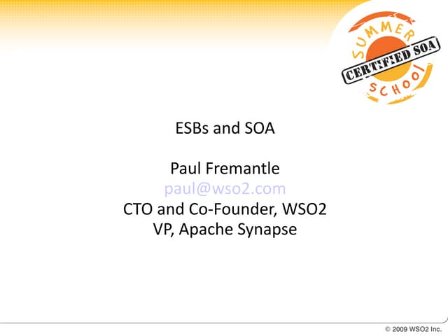 WSO2 ESB and SOA