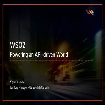 WSO2 API Day Toronto 2019 API-driven World