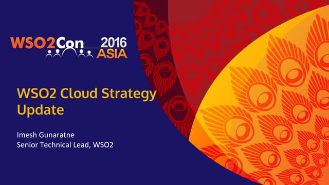 WSO2 Cloud Strategy Update