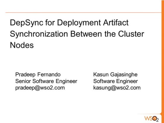 [WSO2] Deployment Synchronizer for Deployment Artifact Synchronization Betwee...