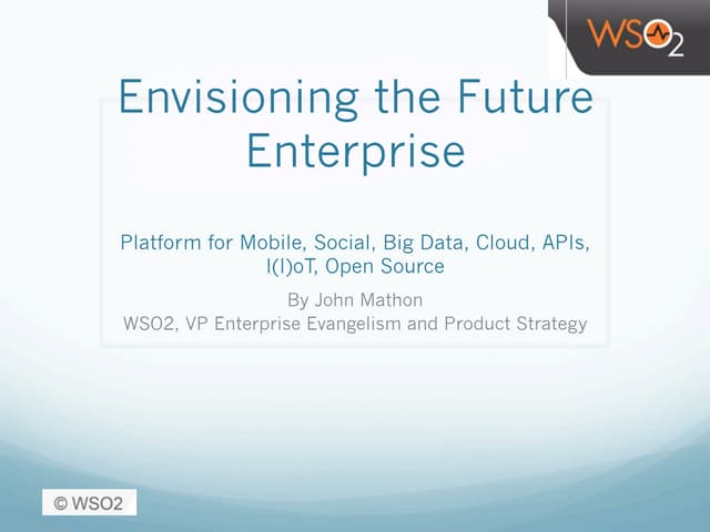 WSO2 Integration Platform: Vision and Roadmap