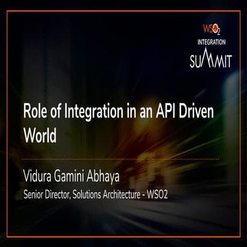 WSO2 Integration Summit Johannesburg 2019 - Leveraging Enterprise Integration...
