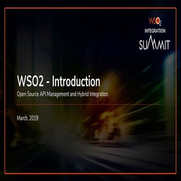 [WSO2 Summit Sydney 2019] API-Driven World