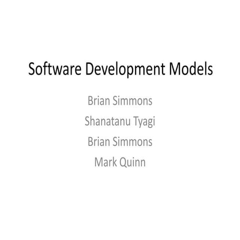 Software development processes