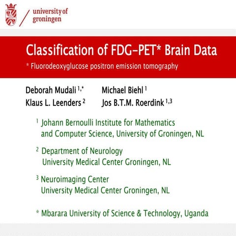 2016: Classification of FDG-PET Brain Data