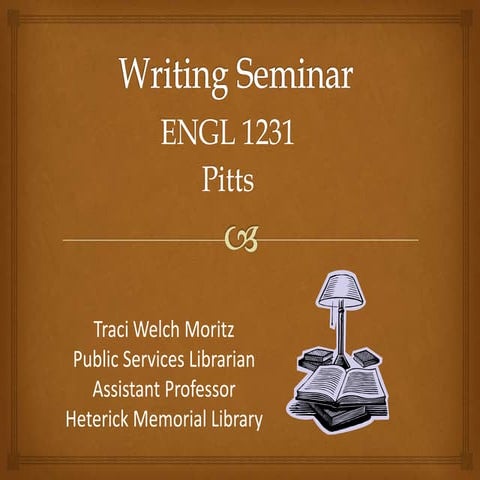 Writing Seminar Pitts Spring 2012