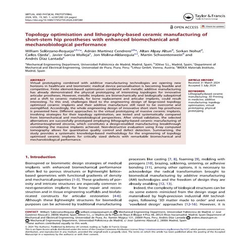 Topology optimisation and lithography-based ceramic manufacturing of short-st...