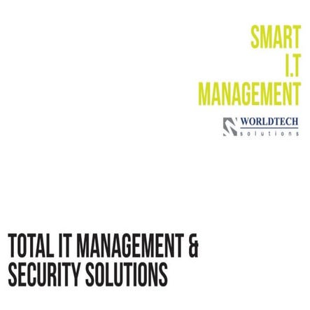Worldtech Solutions Smart IT Management for Education | PPT
