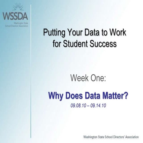 Week One - Why Data? | PPT