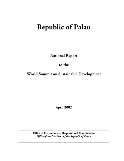 WSSD Report - Palau.Pdf May 02