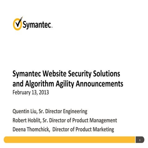 Symantec Web Security Solutions