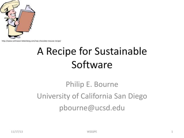 A Recipe for Sustainable Software