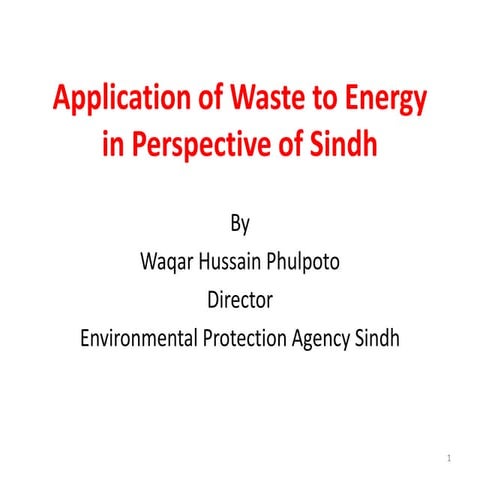 Municipal Solid Waste (MSW) to Energy | PPTX