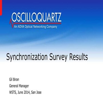 Mobile Network Operator Synchronization Survey Results