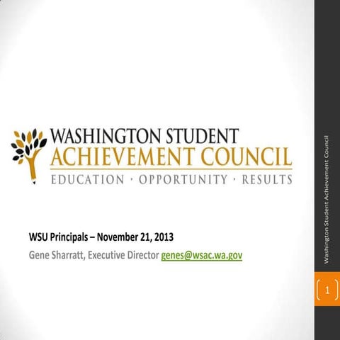 Sharratt WSU Principal Presentation 11.21.13
