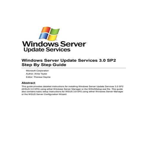Wsus30sp2stepbystep