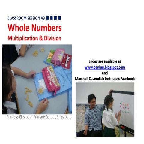 MCI - Worchester State University Singapore Math Institute Classroom Session A3