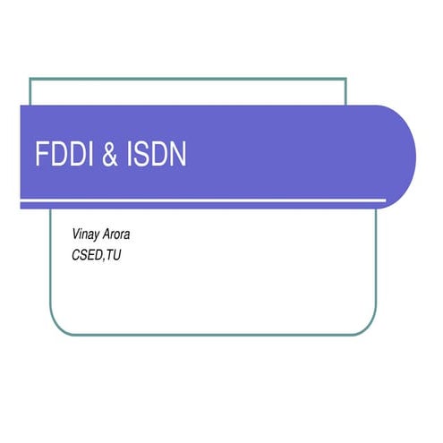 WT - FDDI & ISDN