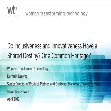 Do inclusiveness and innovativeness have a shared destiny or a common heritage?