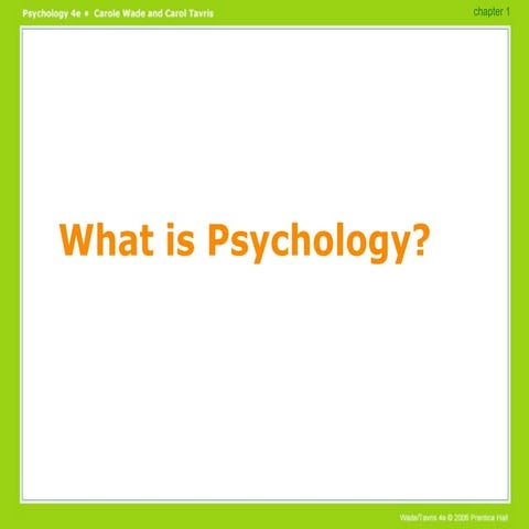Psychology Overview PowerPoint