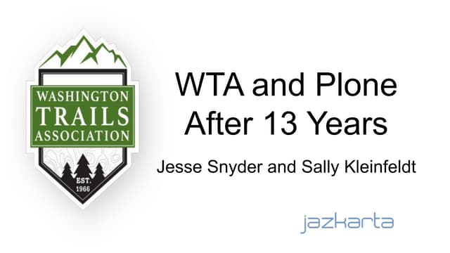 WTA and Plone After 13 Years