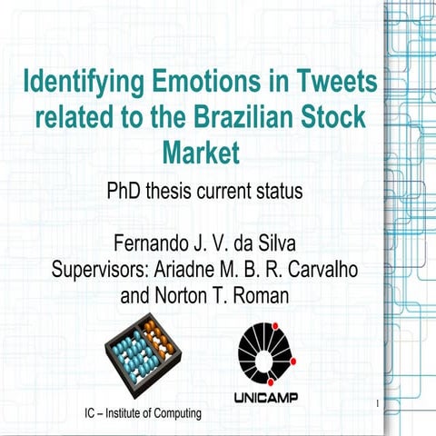 Identifying Emotions in Tweets related to the Brazilian Stock Market