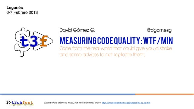 Measuring Code Quality in WTF/min. 