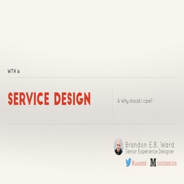 Service Design: Your Next Career Move