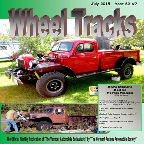 Wheel Tracks July 2015