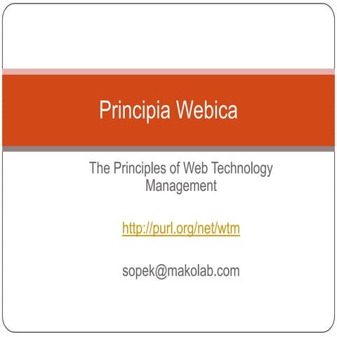 Web Technology Management Lecture II