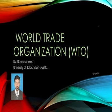 WTO and its role in international business