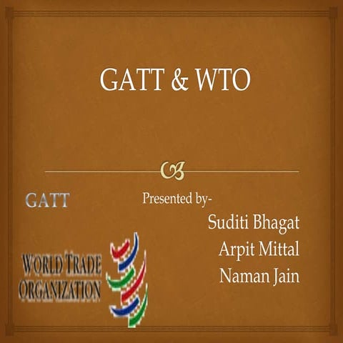 Wto and gatt