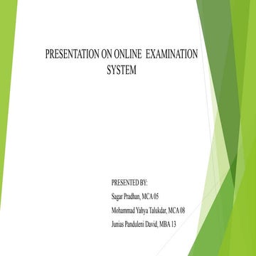 ONLINE EXAMINATION SYSTEM...............pptx