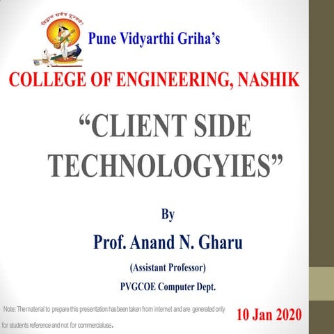 Wt unit 2 ppts client side technology | PDF