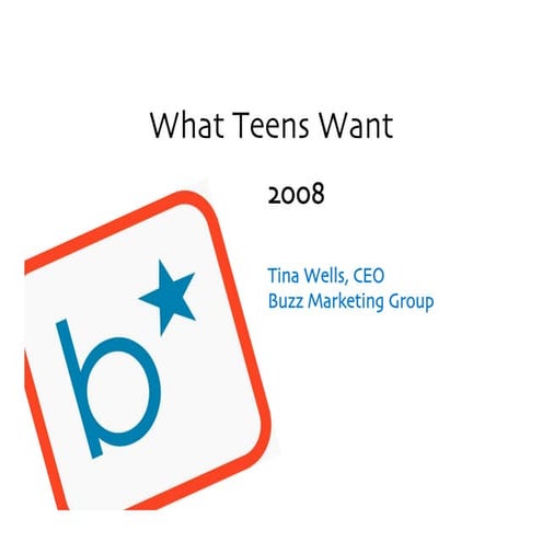 What Teens Want: 2008